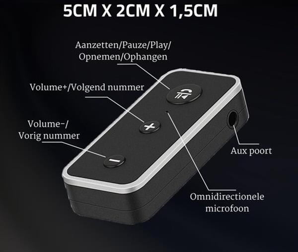 Grote foto bluetooth 5.0 receiver ontvanger audio 3.5mm aux auto muziek carkit adapter auto onderdelen autoradio