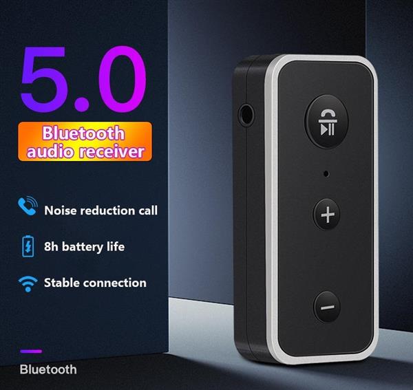 Grote foto bluetooth 5.0 receiver ontvanger audio 3.5mm aux auto muziek carkit adapter auto onderdelen autoradio