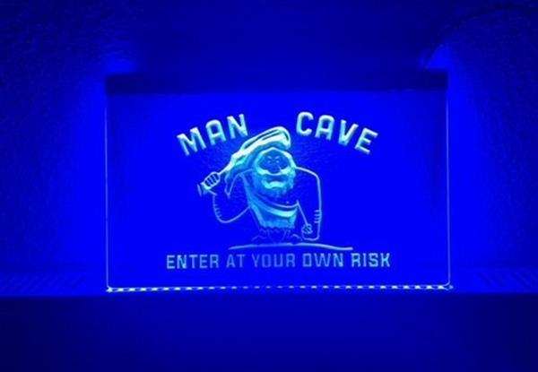 Grote foto mancave neon bord lamp led verlichting reclame lichtbak xl 40x30 1 huis en inrichting overige