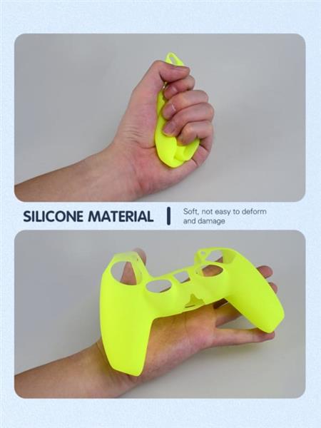 Grote foto silicone hoes skin case cover voor ps5 playstation 5 controller groen spelcomputers games overige