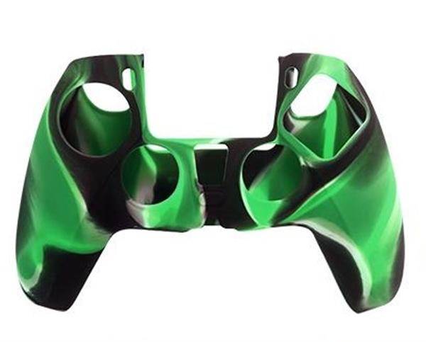 Grote foto silicone hoes skin case cover voor ps5 playstation 5 controller groen camouflage spelcomputers games overige