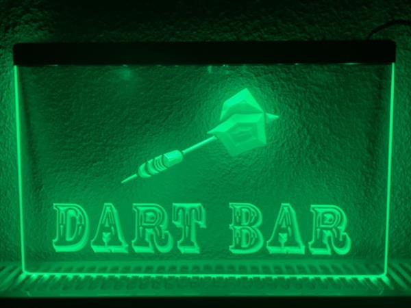 Grote foto dart bar darten neon bord lamp led cafe verlichting reclame lichtbak huis en inrichting overige