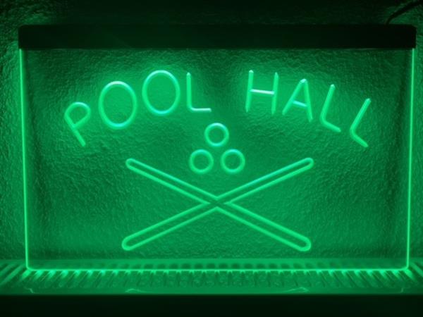 Grote foto pool hall poolen neon bord lamp led cafe verlichting reclame lichtbak huis en inrichting overige