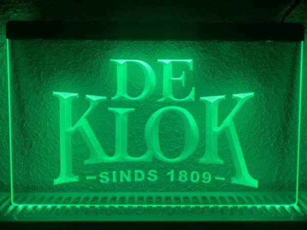 Grote foto de klok bier neon bord lamp led cafe verlichting reclame lichtbak huis en inrichting overige