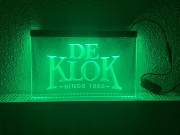 Grote foto de klok bier neon bord lamp led cafe verlichting reclame lichtbak huis en inrichting overige