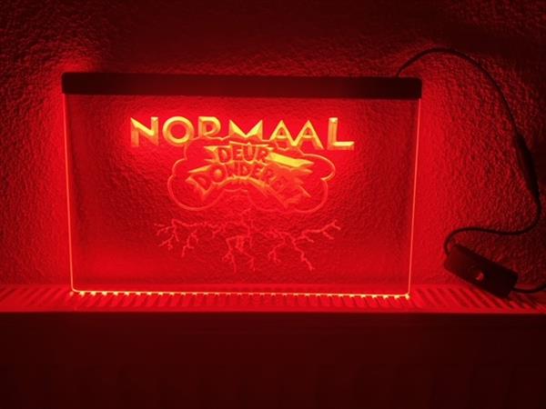 Grote foto normaal deurdonderen neon bord lamp led verlichting reclame lichtbak huis en inrichting overige