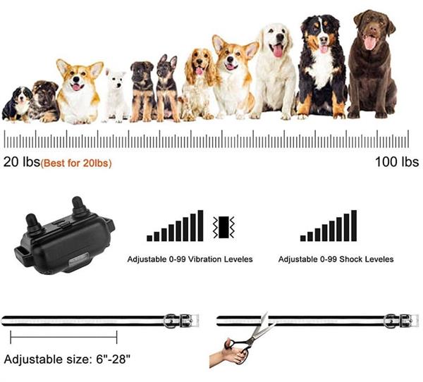 Grote foto antiblafband anti blafband honden waterdicht afst geel dieren en toebehoren toebehoren