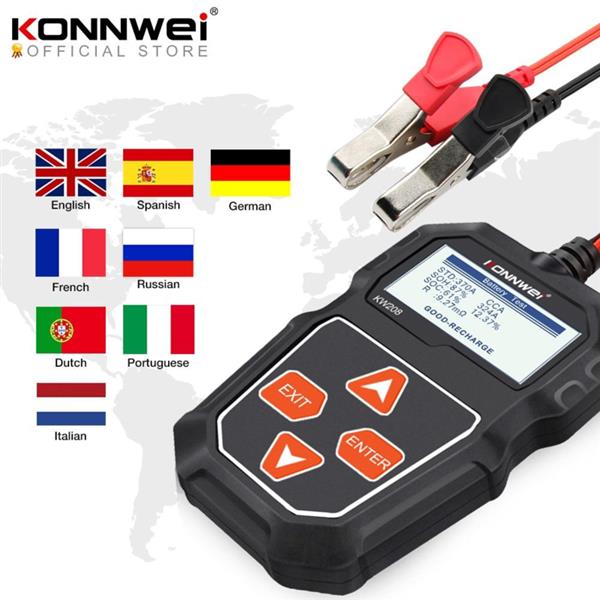 Grote foto batterij accu tester auto motor accutester uitlezen 12v 12volt auto onderdelen accessoire delen