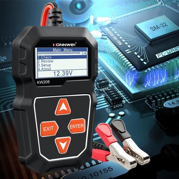 Grote foto batterij accu tester auto motor accutester uitlezen 12v 12volt auto onderdelen accessoire delen