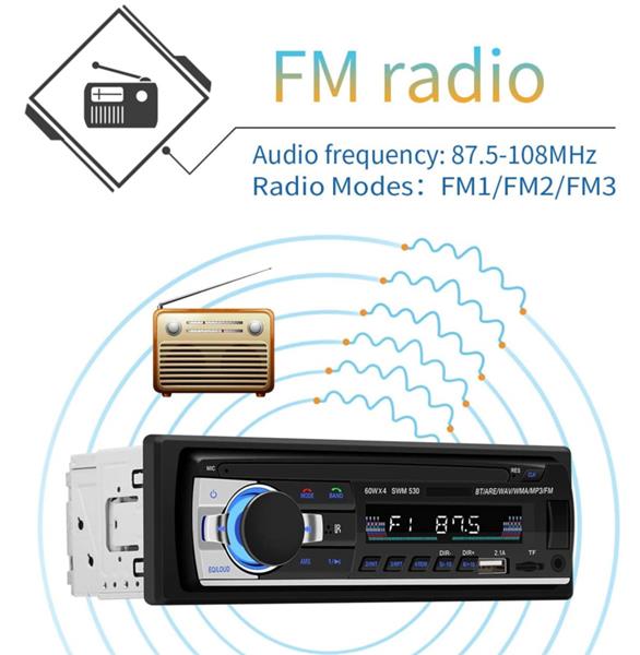 Grote foto autoradio auto radio 1din 1 din bluetooth 2x usb aux fm sd auto onderdelen autoradio