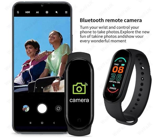 Grote foto stappenteller hartslagmeter tracker band mi smartband 6 m6 zwart sport en fitness overige sport en fitness