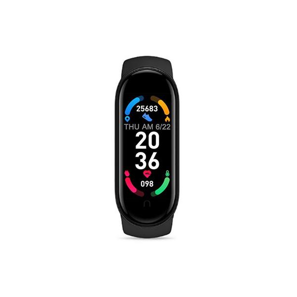 Grote foto stappenteller hartslagmeter fitness tracker band mi band 6 m6 zwart sport en fitness overige sport en fitness