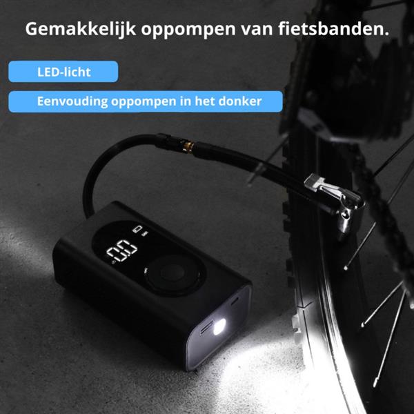 Grote foto elektrische bandenpomp fietspomp luchtpomp auto pomp fietsen en brommers onderdelen
