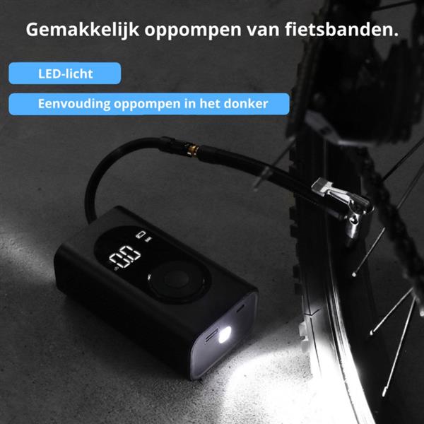 Grote foto elektrische bandenpomp fietspomp compressor auto pomp fietsen en brommers onderdelen