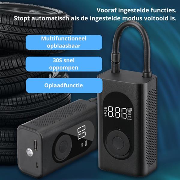 Grote foto elektrische bandenpomp fietspomp compressor auto pomp fietsen en brommers onderdelen