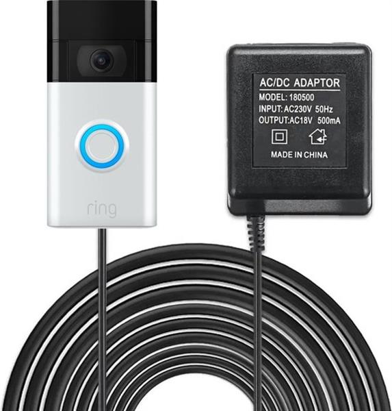 Grote foto stekker adapter video deurbel voeding ring eken eufy 3m huis en inrichting woningdecoratie