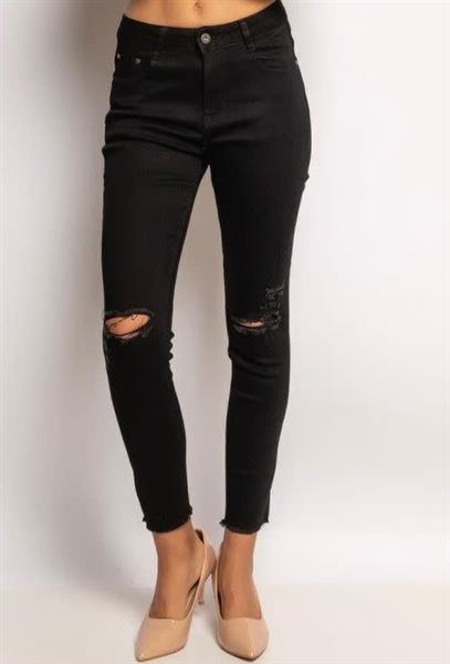 Grote foto dames high waist skinny jeans ghatra black 5248 kleding dames broeken en pantalons