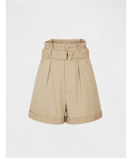 Grote foto riem hoge taille losse shorts 231 shean kleding dames spijkerbroeken en jeans