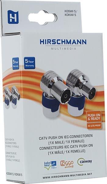 Grote foto hirschmann koswi 5 kokwi 5 push on iec set kabel keur computers en software netwerkkaarten routers en switches