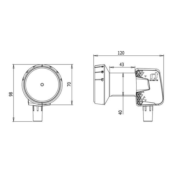 Grote foto inverto idlh snl410 hmpro opn home pro single 40mm pll lnb telecommunicatie zenders en ontvangers