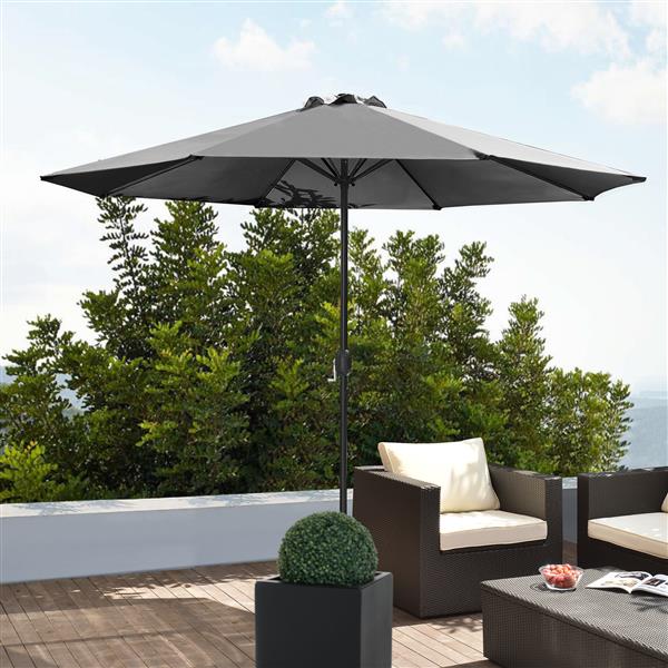 Grote foto tuin parasol stokparasol 300x230 cm grijs tuin en terras overige tuin en terras