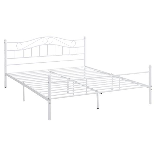 Grote foto metalen bedframe florenz incl. bedbodem 160x200 cm wit huis en inrichting bedden