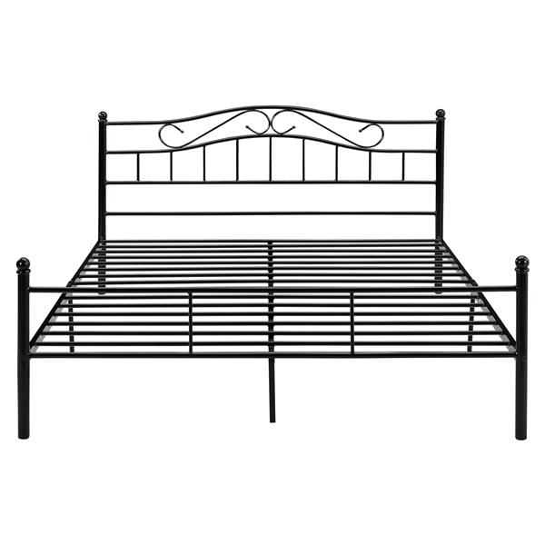 Grote foto metalen bedframe florenz incl. matras 140x200 cm zwart huis en inrichting bedden