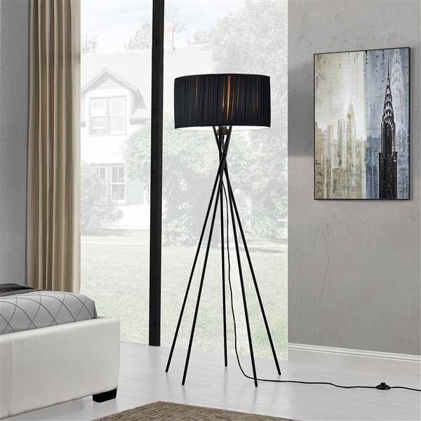 Grote foto vloerlamp staande lamp 155 cm zwart mikado e27 zwart huis en inrichting overige