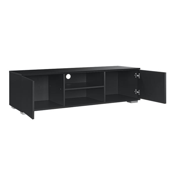 Grote foto tv meubel seattle tv kast mdf 34 5x120x40 zwart hoogglans huis en inrichting overige