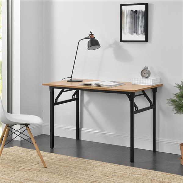 Grote foto eettafel bureau 120x60x75 76 4 cm opvouwbaar verstelbaar beuken en zwart huis en inrichting stoelen