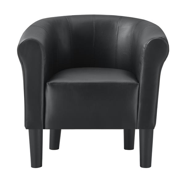 Grote foto kuipstoel ariel schelpen fauteuil kunstleer 70x70x58 cm zwart huis en inrichting stoelen
