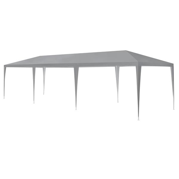 Grote foto paviljoen partytent met 8 zijwanden 9x3x2 55 m donkergrijs tuin en terras tuinmeubelen