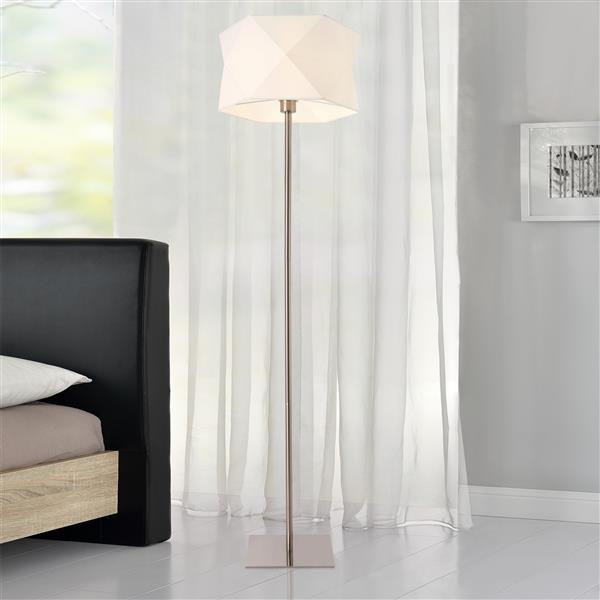 Grote foto vloerlamp 152 cm staande lamp narwa e27 chroom en wit huis en inrichting overige