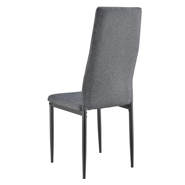 Grote foto eetkamerstoel itali 96x43x52 cm grijs stof metaal set van 2 huis en inrichting stoelen