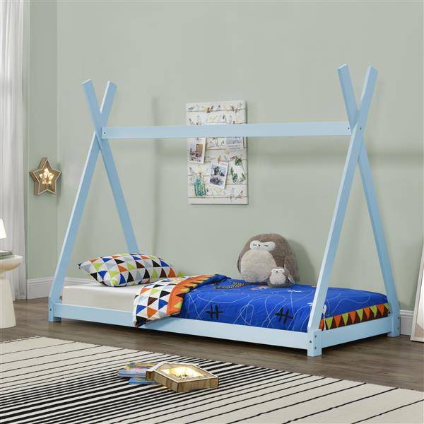 Grote foto juniorbed tipi met bedbodem 90x200cm blauw huis en inrichting overige