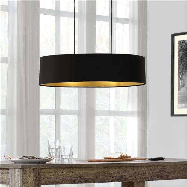 Grote foto stijlvolle hanglamp minsk 2xe27 zwart huis en inrichting overige