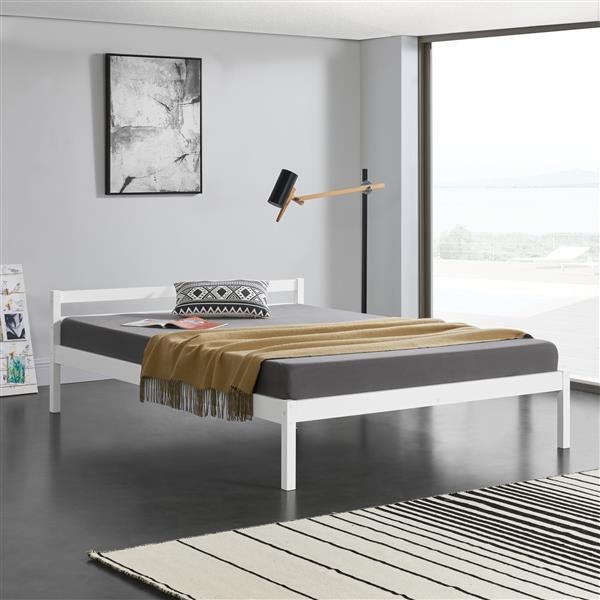 Grote foto houten bed klassiek massief grenen 180x200 cm wit huis en inrichting bedden