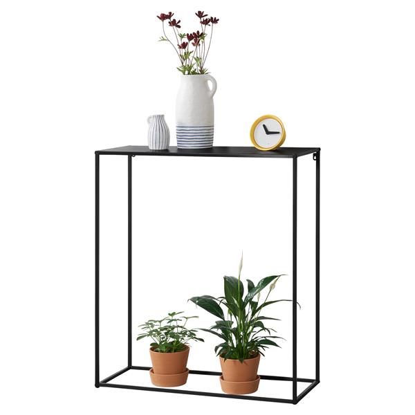 Grote foto consoletafel sidetable metaal 92x80x32 cm zwart mat huis en inrichting stoelen