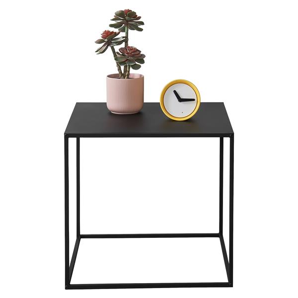 Grote foto console tafel sidetable metaal 50x55x55 cm zwart mat huis en inrichting stoelen