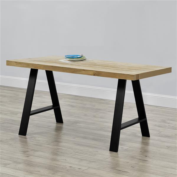 Grote foto stalen a tafelpoot set van 2 meubelpoot 70x10x72 cm zwart doe het zelf en verbouw materialen en producten