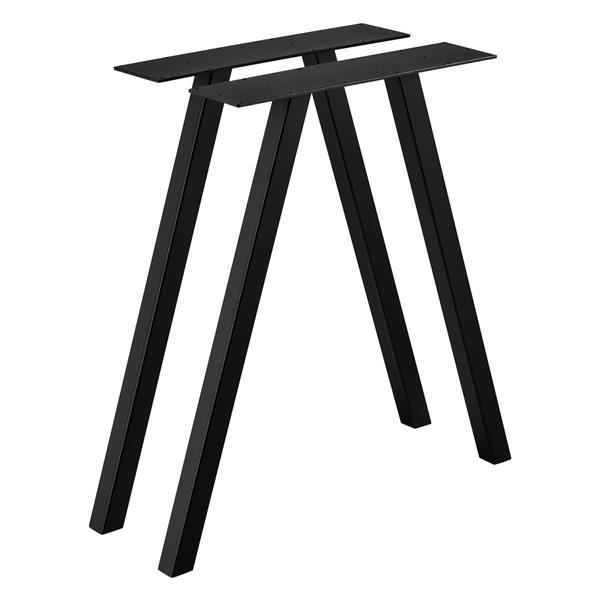 Grote foto stalen a tafelpoot set van 2 meubelpoot 70x12x72 cm zwart doe het zelf en verbouw materialen en producten
