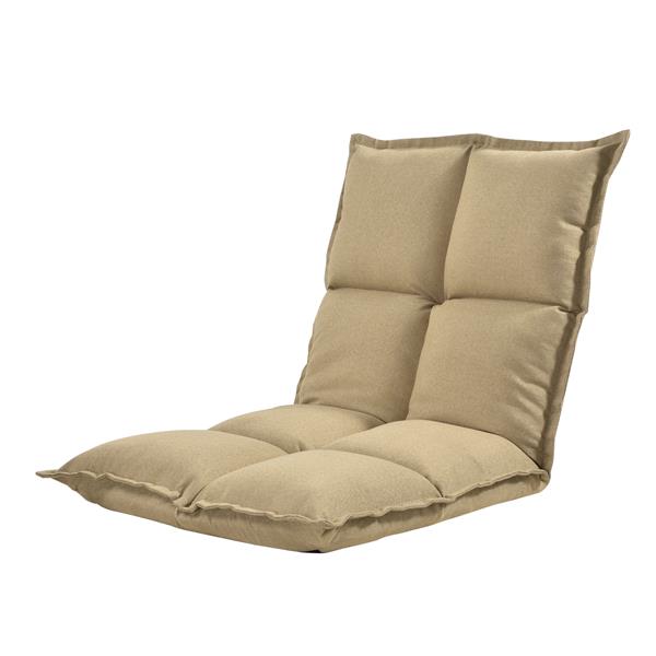 Grote foto vloerstoel loungekussen verstelbaar 110x55x11 cm zandkleurig huis en inrichting stoelen