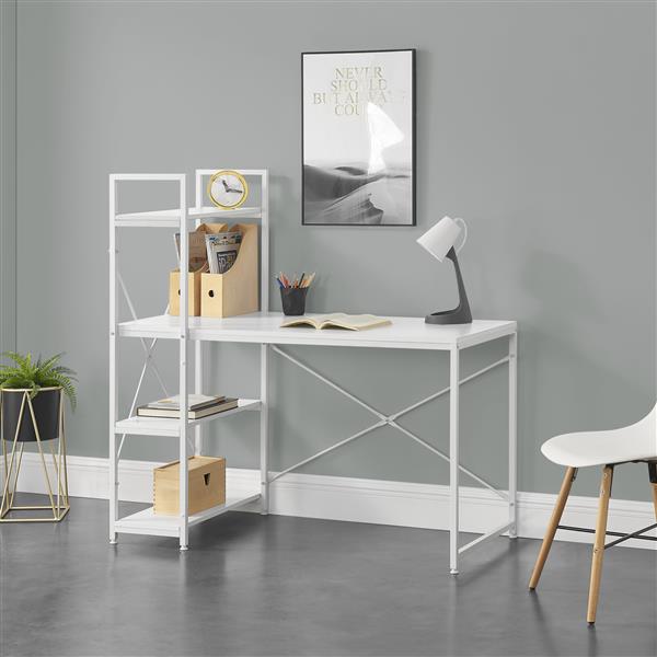 Grote foto bureau stavanger met 4 planken 120x64x122 cm wit huis en inrichting stoelen