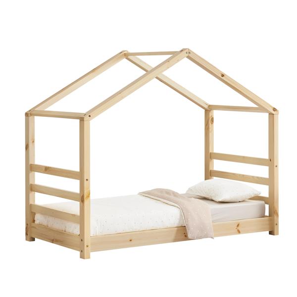 Grote foto kinderbed houten bed huisbed met bedbodem 80x160 hout huis en inrichting overige