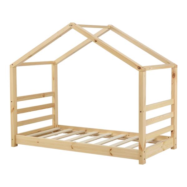 Grote foto kinderbed houten bed huisbed met bedbodem 80x160 hout huis en inrichting overige