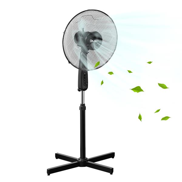 Grote foto staande ventilator met drie snelheden 50w 120x60x60 cm zwart doe het zelf en verbouw gereedschappen en machines