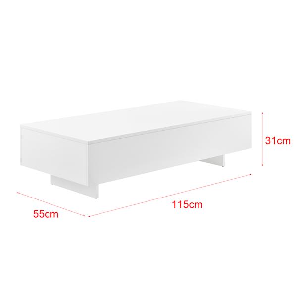 Grote foto salontafel braunschweig 115x55x31 cm wit hoogglans huis en inrichting eettafels