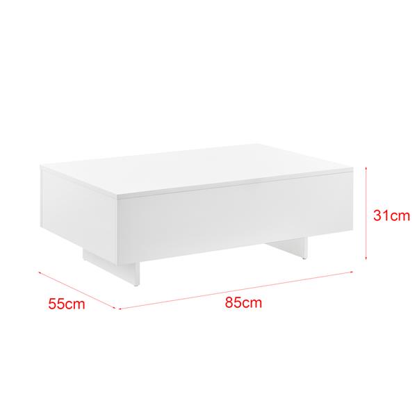 Grote foto salontafel braunschweig 85x55x31 cm wit hoogglans huis en inrichting eettafels