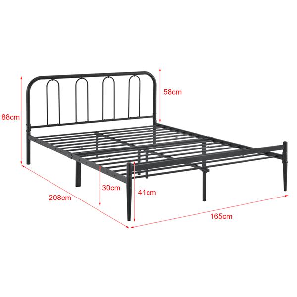 Grote foto stalen bed hanko bedframe met bedbodem 160x200 cm zwart huis en inrichting bedden