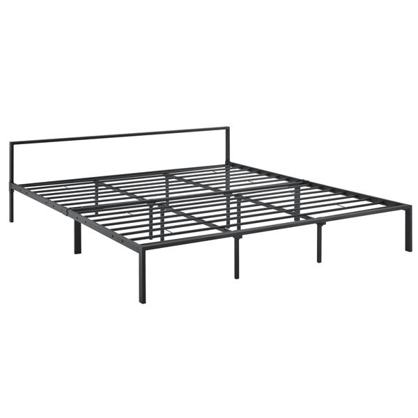 Grote foto stalen bed imatra bedframe met bedbodem 180x200 cm zwart huis en inrichting bedden